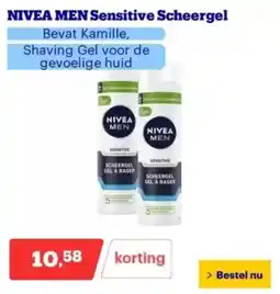 Bol.com NIVEA MEN Sensitive Scheergel aanbieding