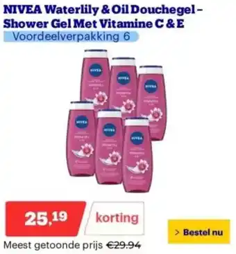 Bol.com Nivea Waterlily & Oil Douchegel Shower Gel Met Vitamine C & E aanbieding