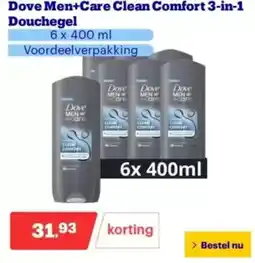 Bol.com Dove Men+Care Clean Comfort 3-in-1 Douchegel aanbieding