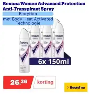 Bol.com Rexona Women Advanced Protection Anti-Transpirant Spray aanbieding