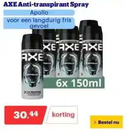 Bol.com Axe Anti-transpirant Spray aanbieding