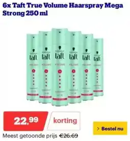 Bol.com 6x Taft True Volume Haarspray Mega Strong aanbieding