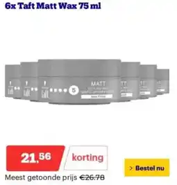 Bol.com 6x Taft Matt Wax aanbieding