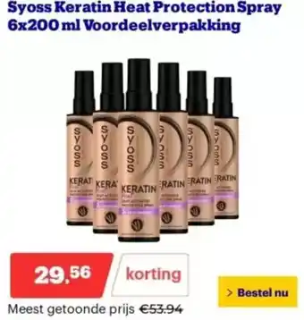 Bol.com Syoss Keratin Heat Protection Spray aanbieding