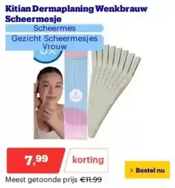 Bol.com Kitian Dermaplaning Wenkbrauw Scheermesje aanbieding