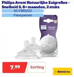 Bol.com Philips Avent Natuurlijke Zuigreflex Snelheid 5, 6+ maanden aanbieding