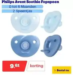 Bol.com Philips Avent Soothie Fopspeen aanbieding