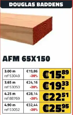 Bouwcenter Frans Vlaeminck Douglas baddens aanbieding