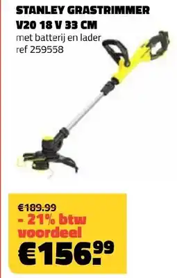 Bouwcenter Frans Vlaeminck Stanley grastrimmer V20 18 V aanbieding