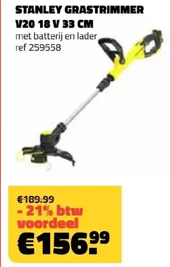 Bouwcenter Frans Vlaeminck Stanley grastrimmer V20 18 V aanbieding