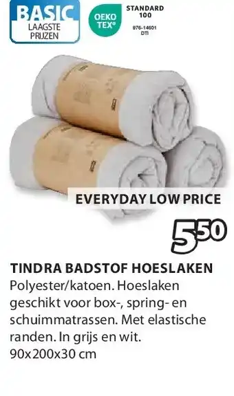 Jysk TINDRA BADSTOF HOESLAKEN aanbieding