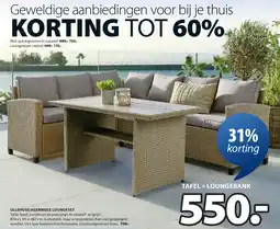 Jysk ULLEHUSE/AGERMOSE LOUNGESET aanbieding