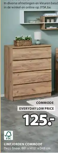Jysk LIMFJORDEN COMMODE aanbieding