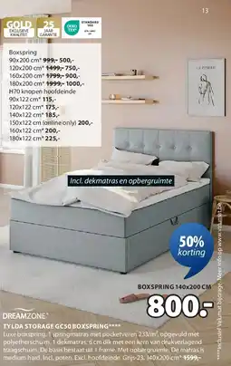 Jysk TYLDA STORAGE GC50 BOXSPRING aanbieding