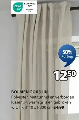 Jysk BOLMEN GORDIJN aanbieding