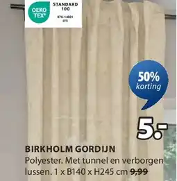 Jysk BIRKHOLM GORDIJN aanbieding