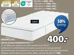 Jysk DRIVA GS100 SPRINGMATRAS aanbieding