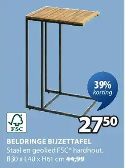 Jysk BELDRINGE BIJZETTAFEL aanbieding