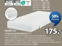 Jysk LUTRA PS35 SPRINGMATRAS aanbieding