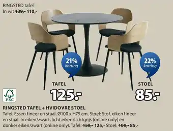 Jysk RINGSTED TAFEL aanbieding