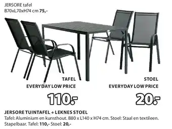 Jysk JERSORE TUINTAFEL aanbieding