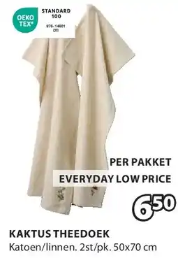 Jysk KAKTUS THEEDOEK aanbieding