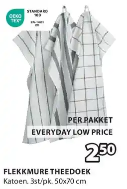 Jysk FLEKKMURE THEEDOEK aanbieding