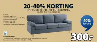 Jysk GEDVED ZITBANK aanbieding