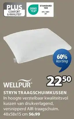 Jysk STRYN TRAAGSCHUIMKUSSEN aanbieding