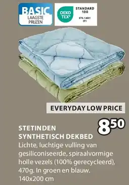 Jysk STETINDEN SYNTHETISCH DEKBED aanbieding