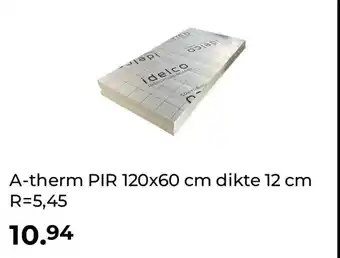 GAMMA A-therm PIR 120x60 cm dikte 12 cm R=5,45 aanbieding