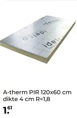 GAMMA A-therm PIR 120x60 cm dikte 4 cm R=1,8 aanbieding