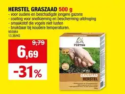 Hubo HERSTEL GRASZAAD 500 g -voor oudere en beschadigde jongere gazon aanbieding