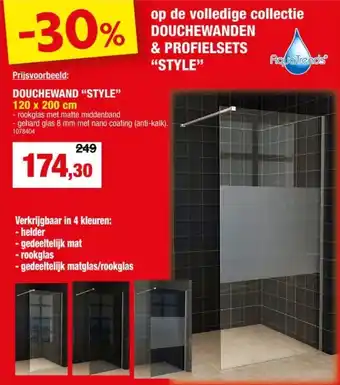 Hubo DOUCHEWAND STYLE aanbieding