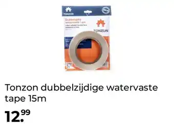 GAMMA Tonzon dubbelzijdige watervaste tape 15m aanbieding