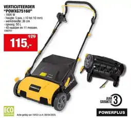 Hubo VERTICUTEERDER POWXG75160 aanbieding