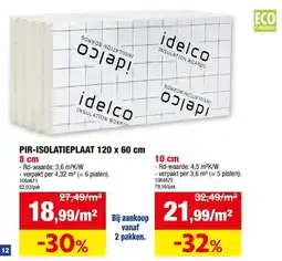 Hubo PIR-ISOLATIEPLAAT 120 x 60 cm aanbieding