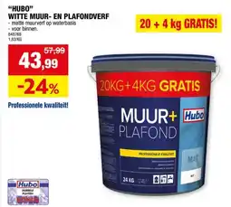 Hubo Hubo muur- en plafondverf 20+4 kg gratis wit aanbieding