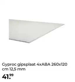 GAMMA Gyproc gipsplaat 4xABA 260x120 cm 12,5 mm aanbieding