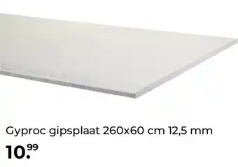 GAMMA Gyproc gipsplaat 260x60 cm 12,5 mm aanbieding