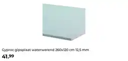 GAMMA Gyproc gipsplaat waterwerend 260x120 cm 12,5 mm aanbieding