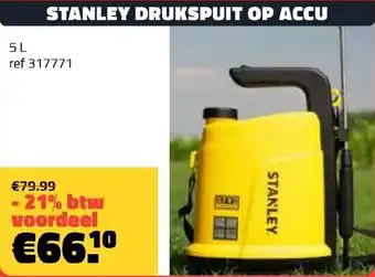 Bouwcenter Frans Vlaeminck Stanley drukspuit op accu aanbieding