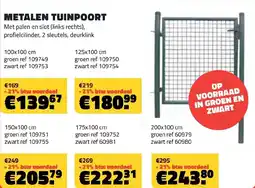 Bouwcenter Frans Vlaeminck Metalen tuinpoort aanbieding