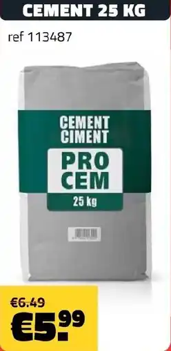 Bouwcenter Frans Vlaeminck Cement aanbieding