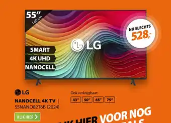 Expert LG nanocell 4K TV 55NANO82T6B 2024 aanbieding