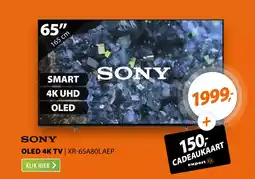 Expert SONY OLED 4K TV XR-65A80LAEP aanbieding