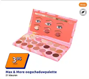 Action Max & More oogschaduwpalette aanbieding