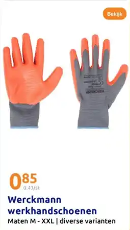 Action Werckmann werkhandschoenen aanbieding