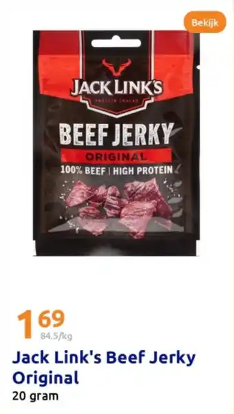 Action Jack link's beef jerky original aanbieding