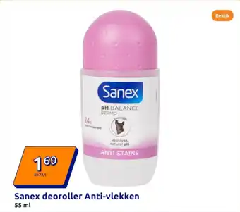 Action Sanex deoroller anti vlekken aanbieding